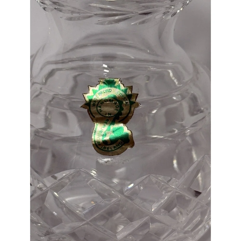 Vintage Waterford Alana Crystal Bud Vase Signed Original Sticker 3.75